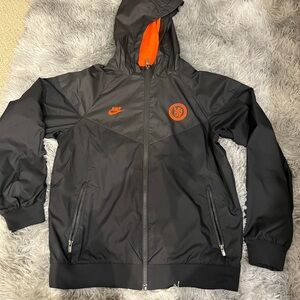 Nike Men's Black and Orange Windbreaker